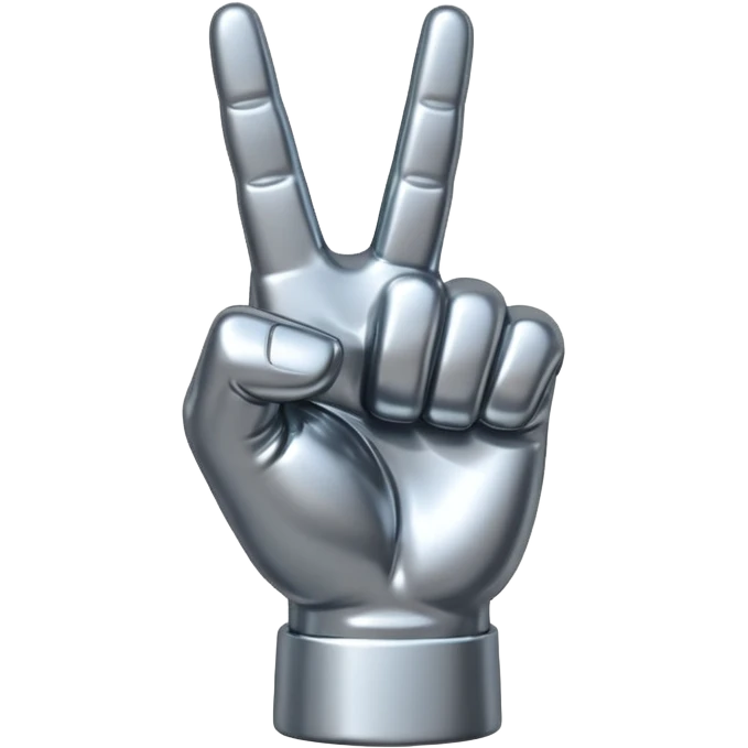 Peace sign with a tougher in the middle emoji
