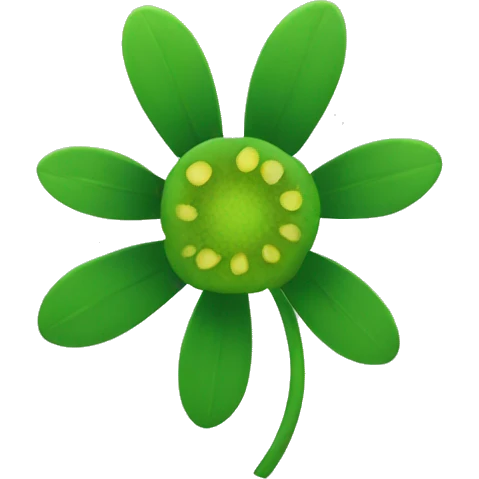 Green flower emoji