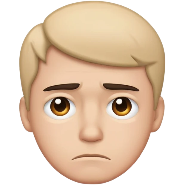 Sad hiding frown emoji