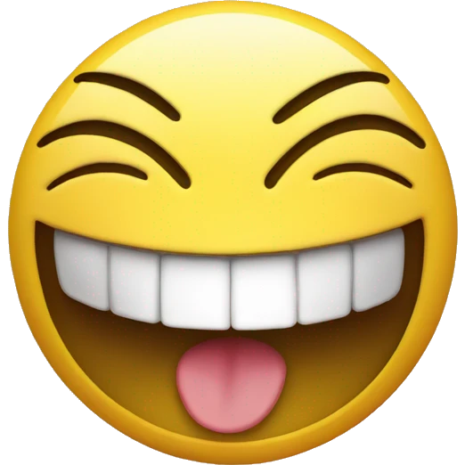 Super happy yellow face emoji