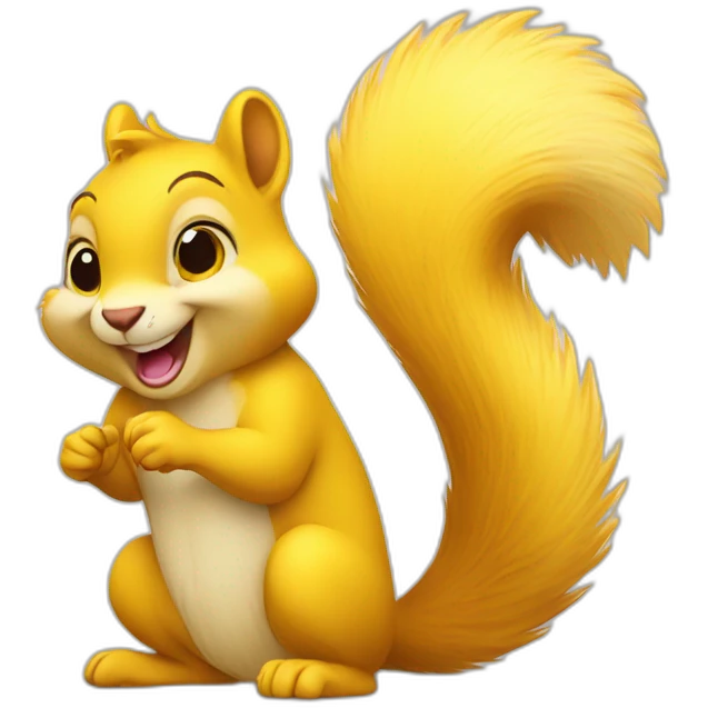 cheerful yellow squirrel emoji