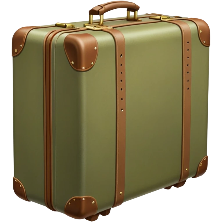 Pale olive colored suitcase emoji