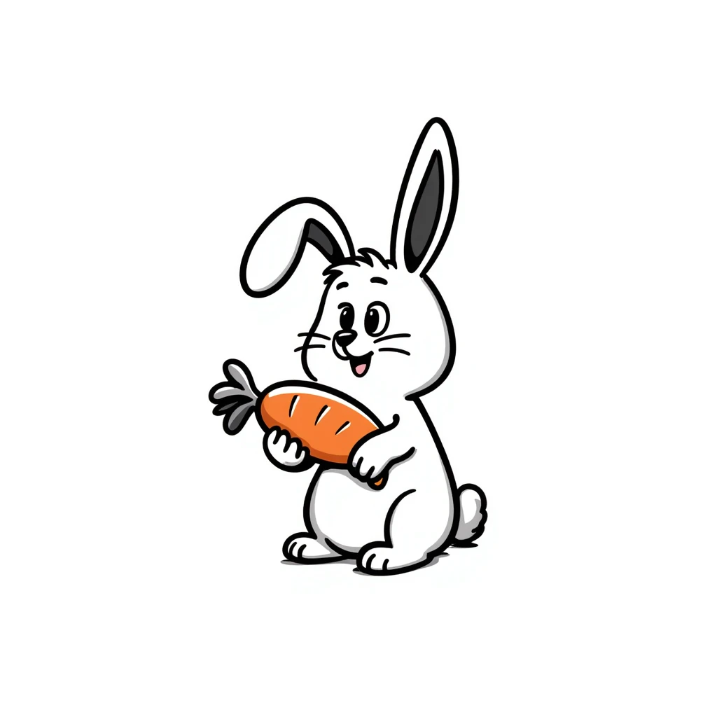 Easter bunny ears and carrot emoji