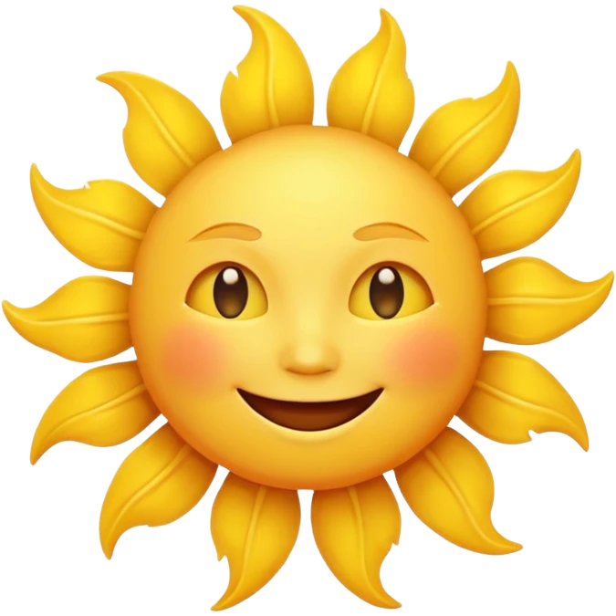 smiling sun emoji, simple and cheerful emoji