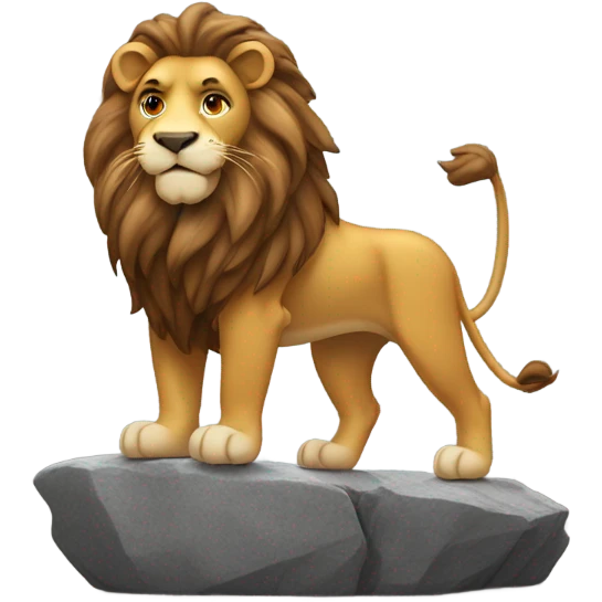 Lion on mountain  emoji