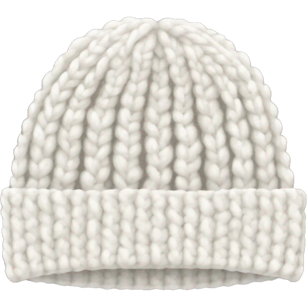 white knitted wool cap piece of clothing emoji