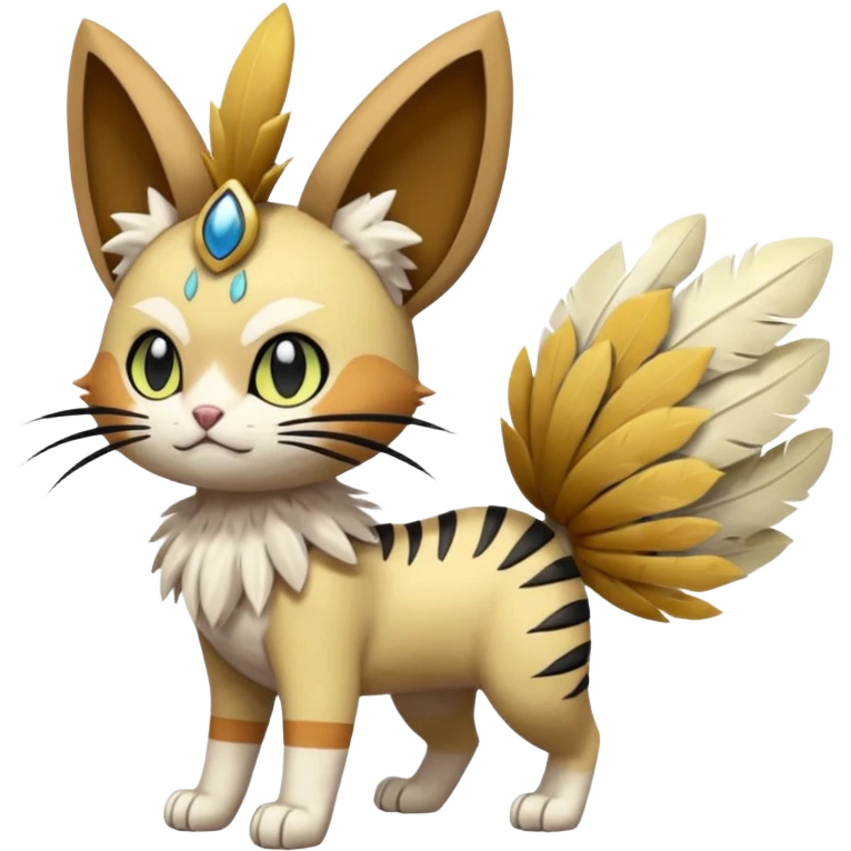 Meloetta-Meowth-Gatomon-Trico-Pokémon-Digimon-Fakémon-fusion-hybrid-creature emoji