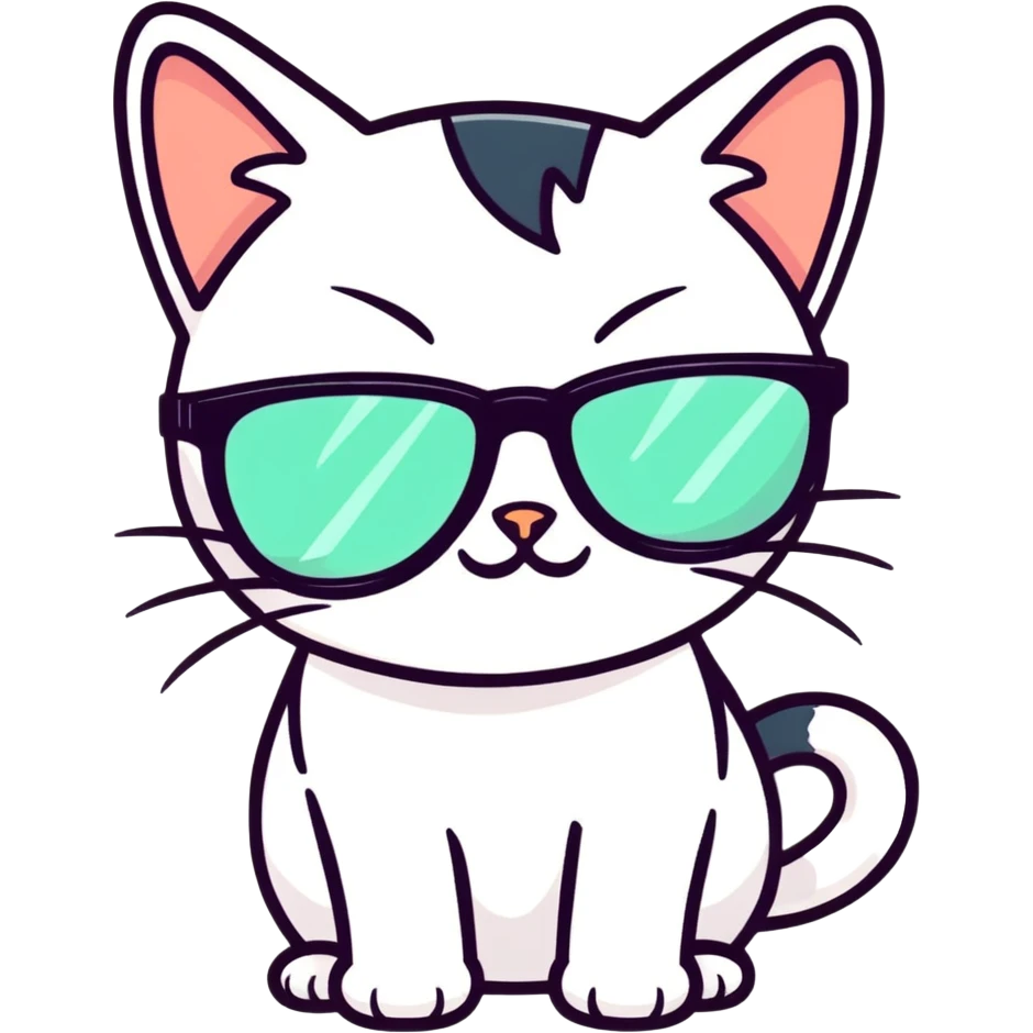 Cat with sunglasses emoji