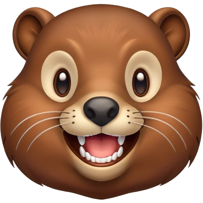 cute beaver with large teeth emoji
