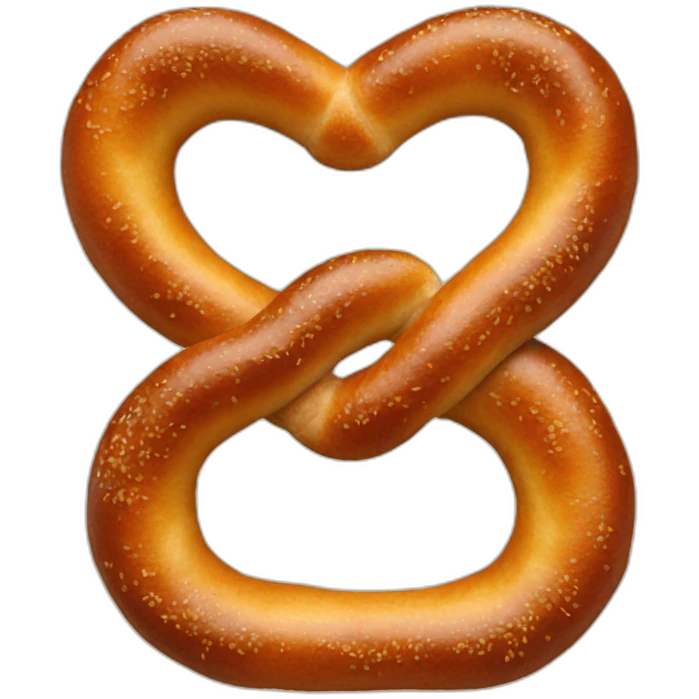 A pretzel made of iron emoji