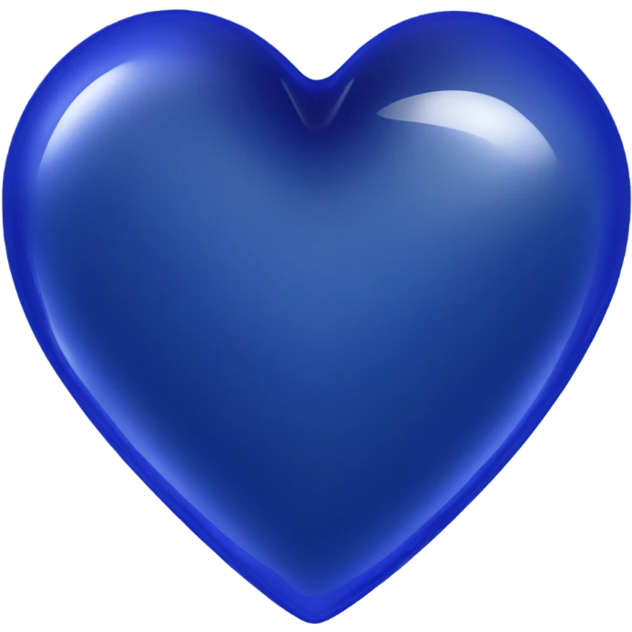 Glass cobalt heart  emoji