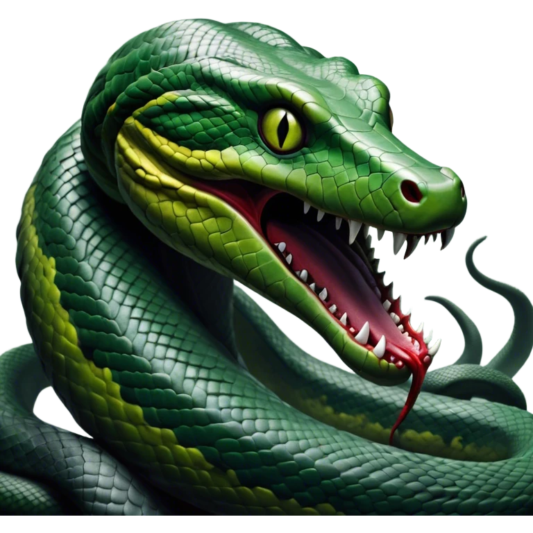 Thriller Movie Icon: A dramatic, close-up collage with sinister villains, a slithering anaconda, and zombie figures emerging from the shadows. Dark and moody atmosphere with eerie lighting, tension-filled elements. Transparent background. emoji