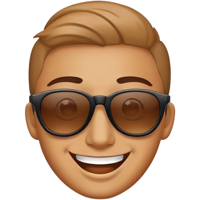 A happy face with sun glasés  emoji