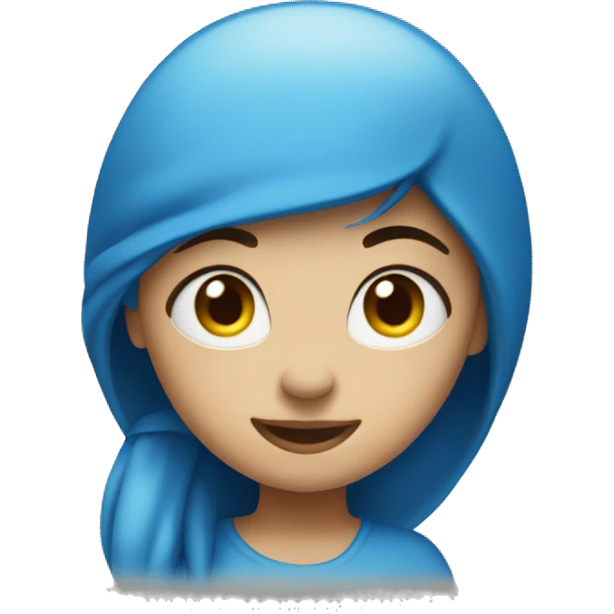 Female smurf  emoji