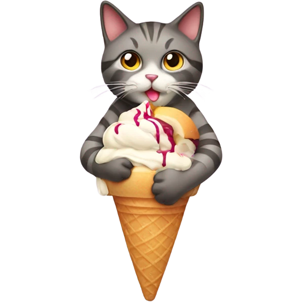 Cat with ice cream  emoji