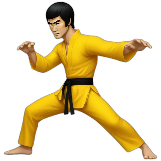 bruce lee doing kung fu emoji