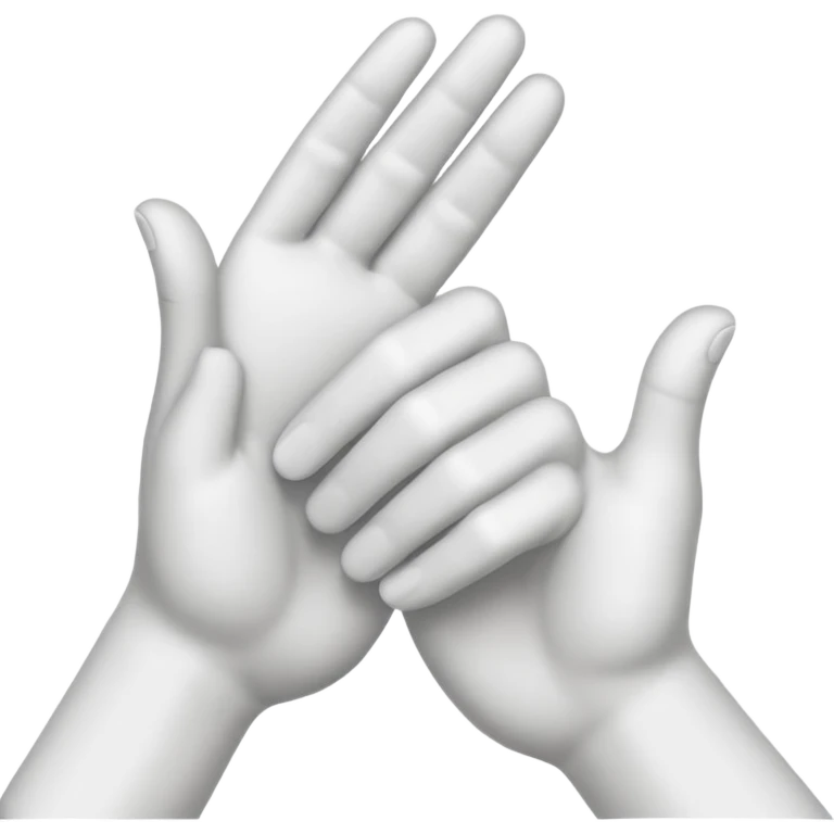 two white hands in a secret handshake emoji