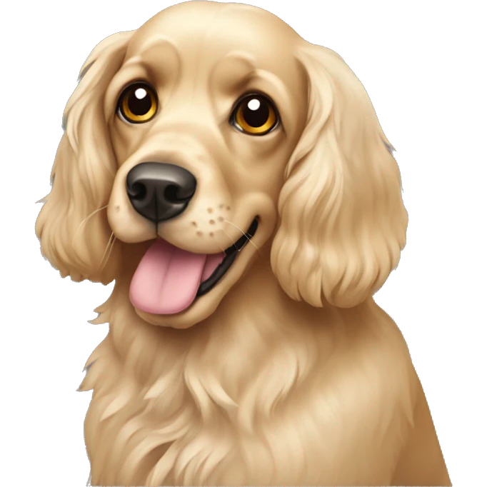 Old cocker spaniel fluffy blondie emoji