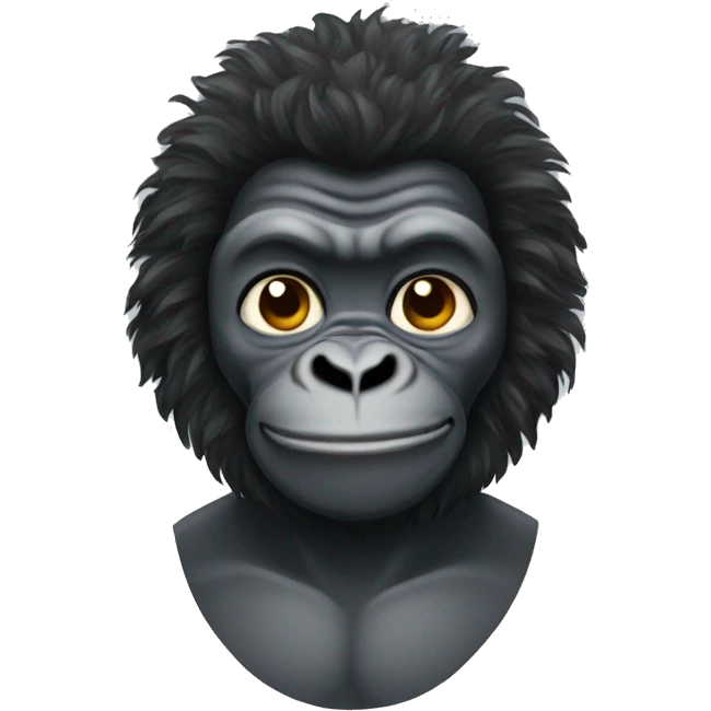 gorilla with curly hair emoji