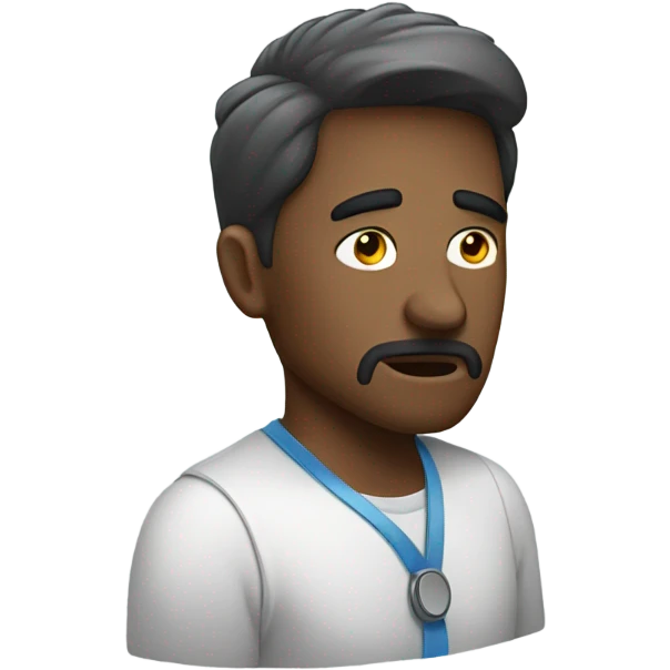 Guy who is tired of working emoji