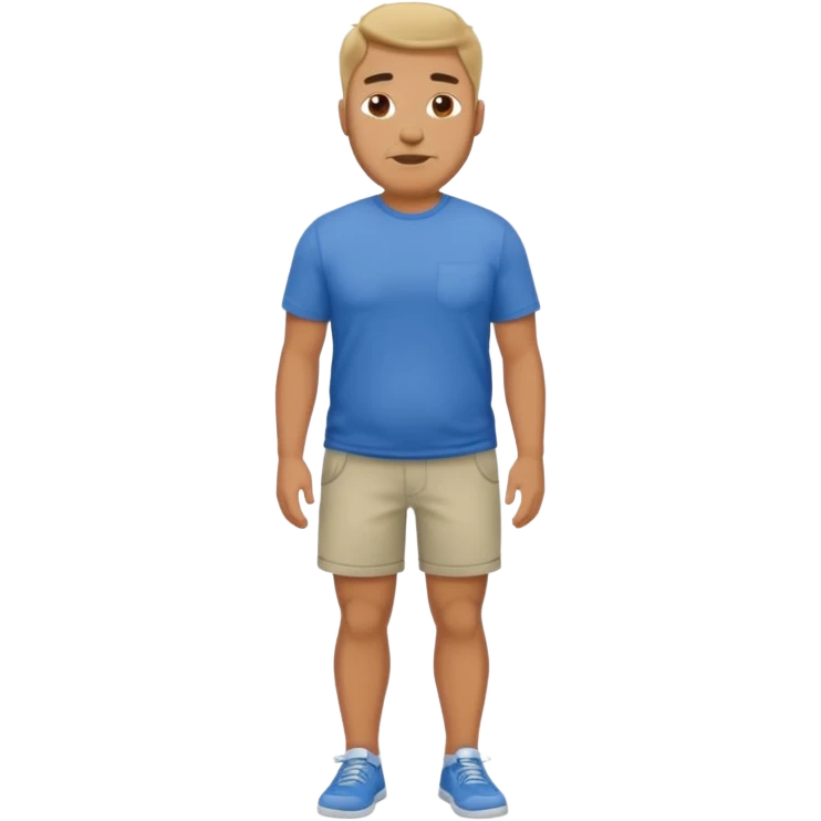 Naked man full body dad bod emoji