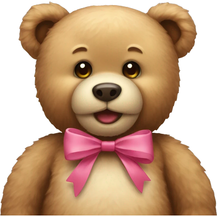 teddy bear with bow emoji