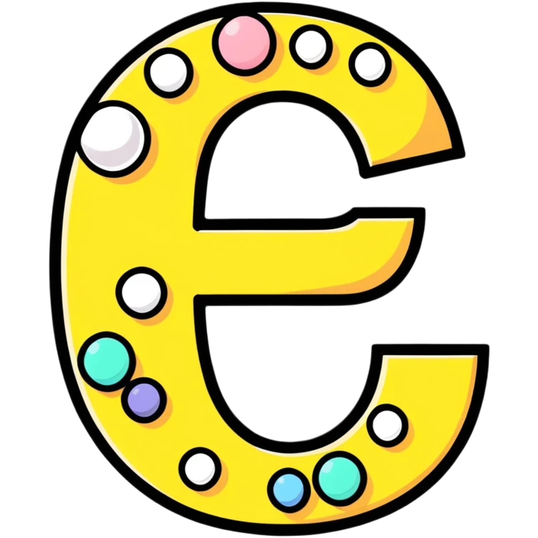 Elegant number 6 made of pearls or with pearl decorations emoji