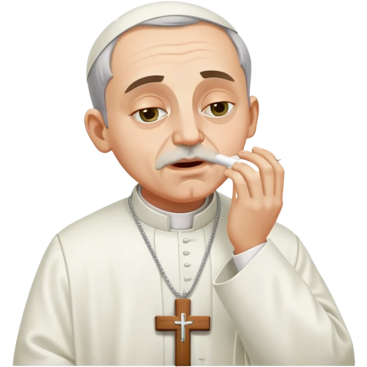 Catholic priest doing cocaine  emoji