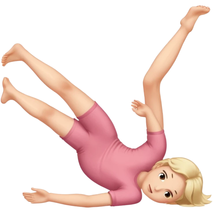 Person blushing while laying on stomach with feet kicking in air  emoji