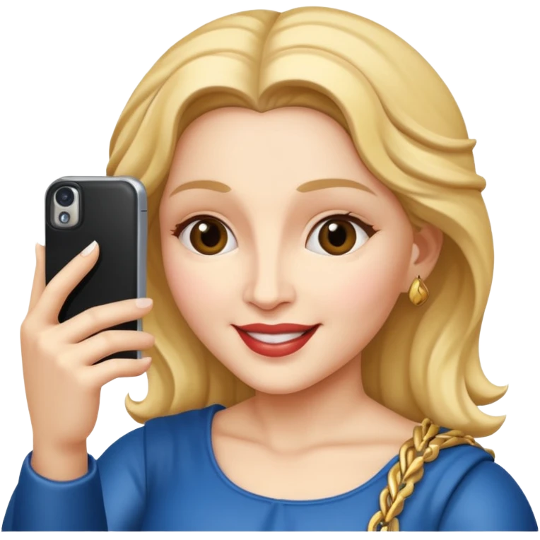 emoji della madonna che si scatta un selfie 
 emoji