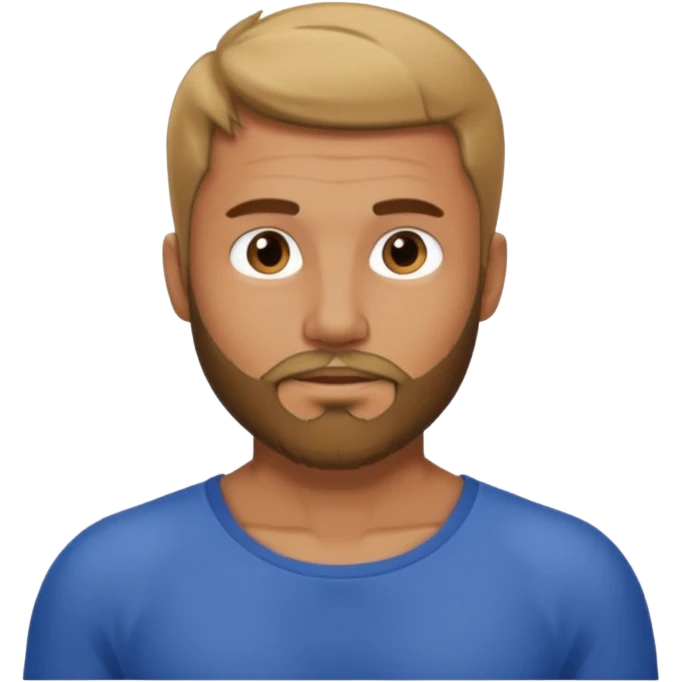 Man with a short full beard, Styled hair, Best looking man in the planet, onepiece style emoji
