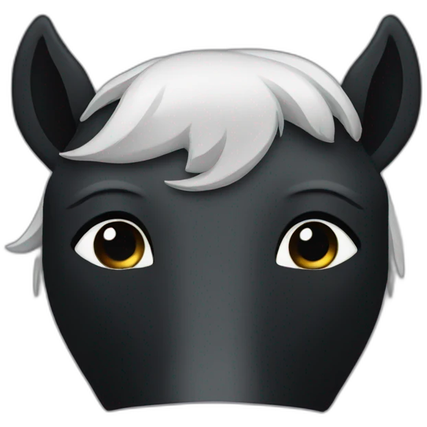 black horse face emoji