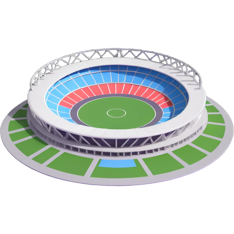 football with Sochi Olympic stadium background emoji