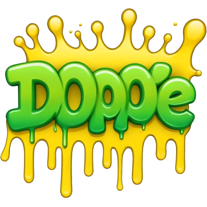 the word DOPE graffiti style emoji