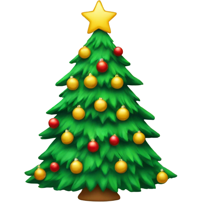 Christmas tree with merry Christmas  emoji
