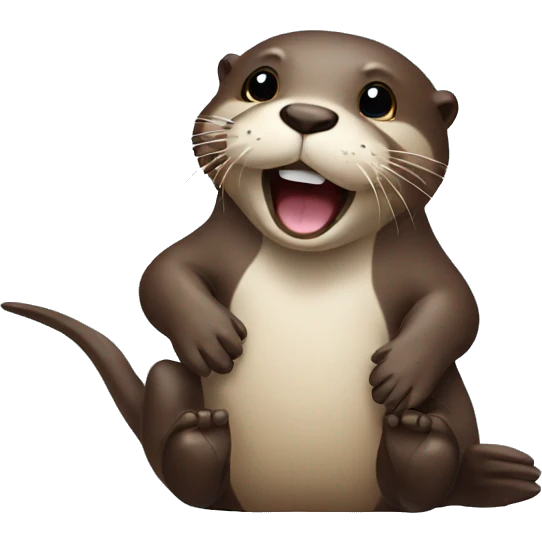 Otter with a pill emoji