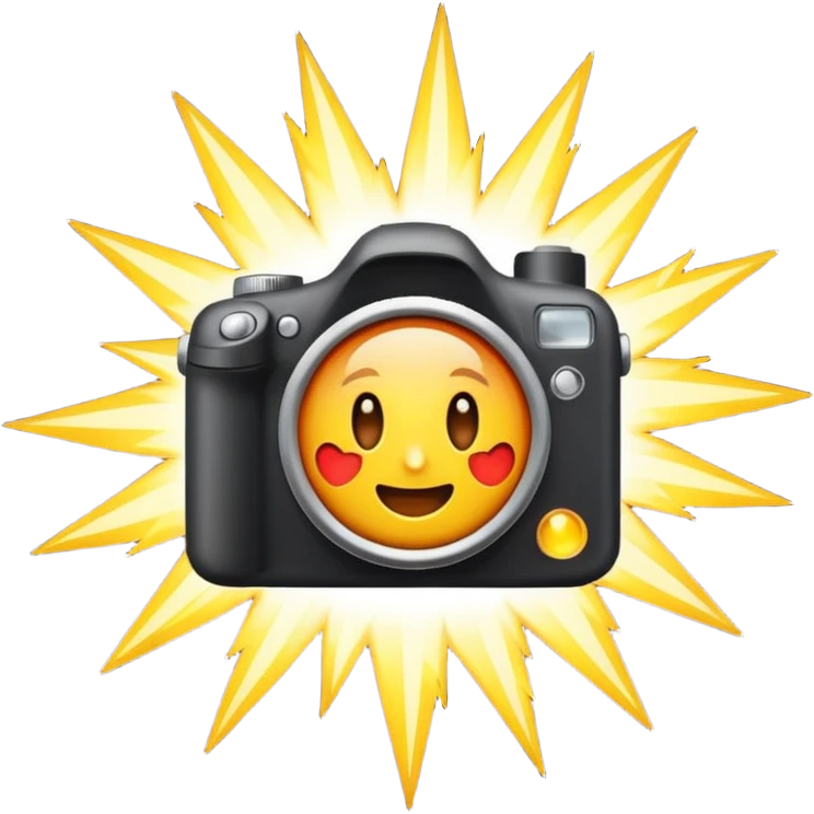 camera flash emoji