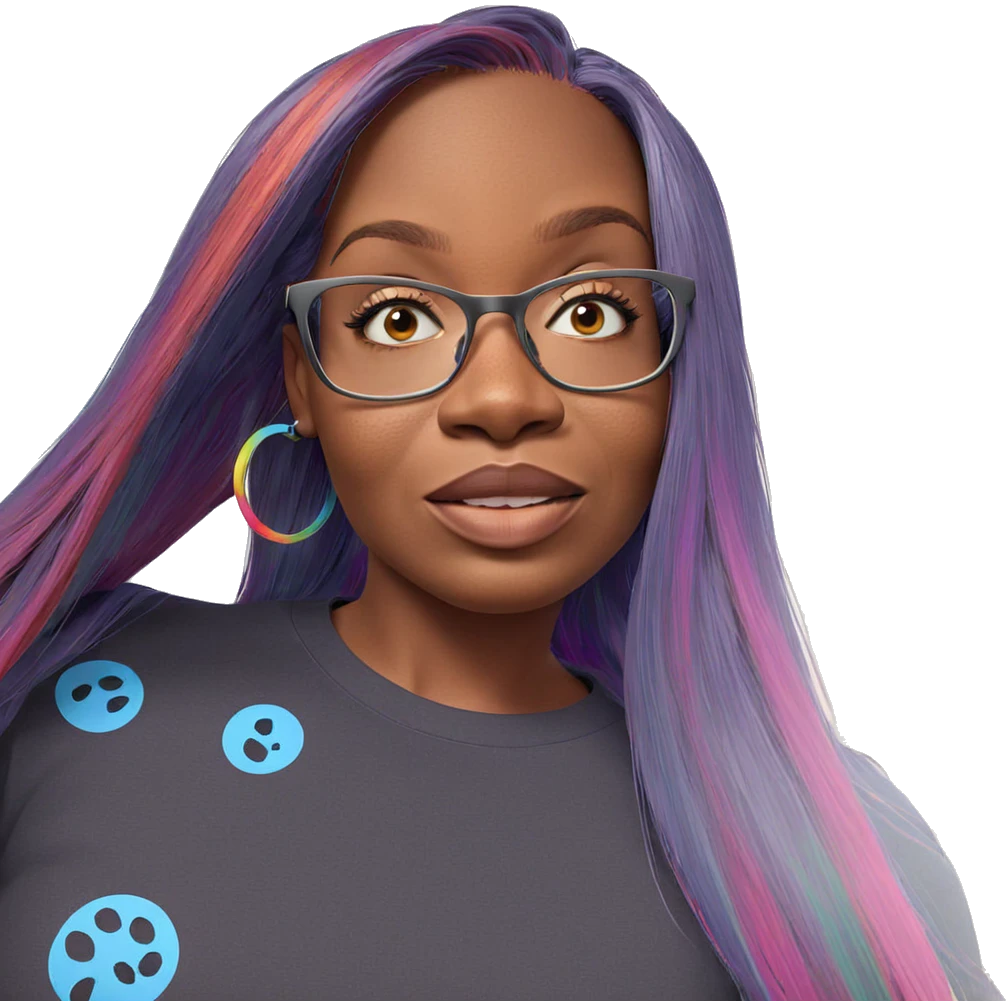 girl with striking multicolored hair emoji