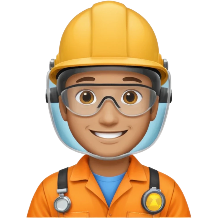 a man in ppe kit emoji