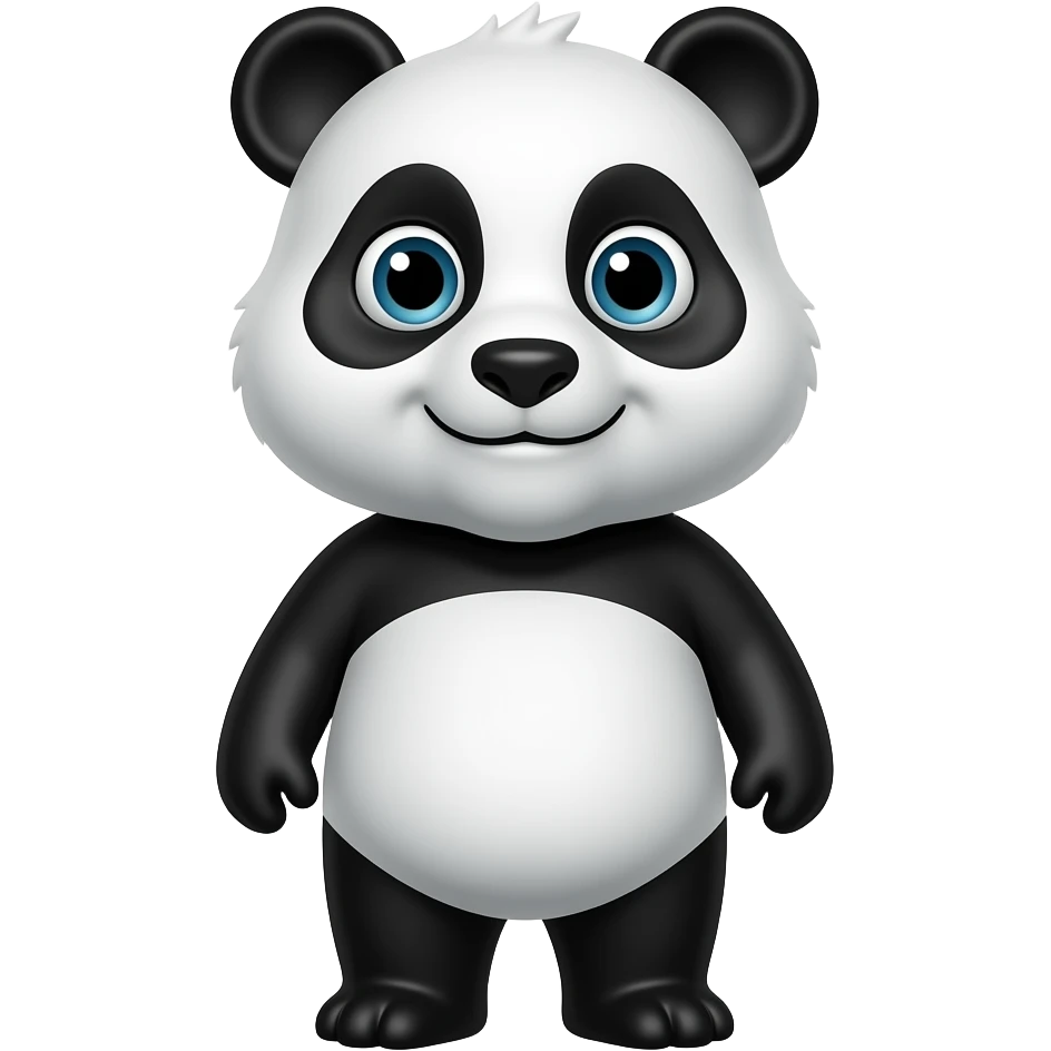 a panda with a man face emoji