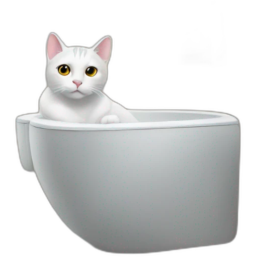 Cat in bathroom  emoji
