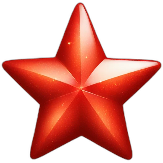 shiny red star emoji