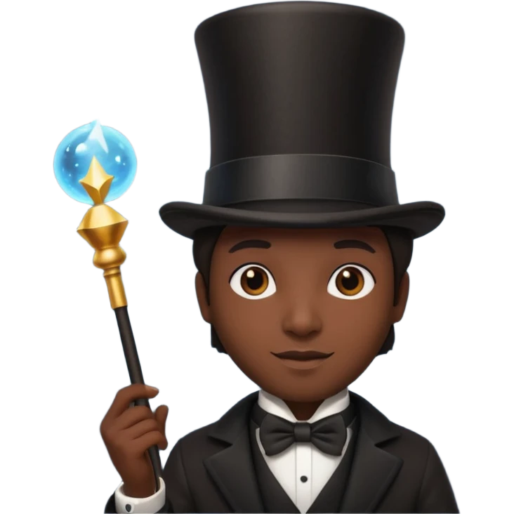 🧍🏼🎩🪄 emoji