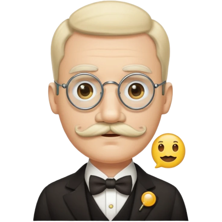 mustache monocle emojis white emoji