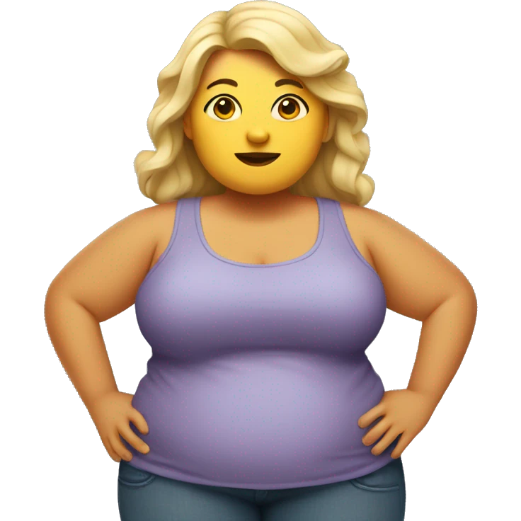 Chubby laid back woman emoji