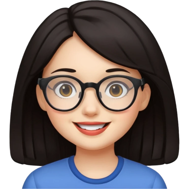 sarah babygirl dark hair and glasses emoji