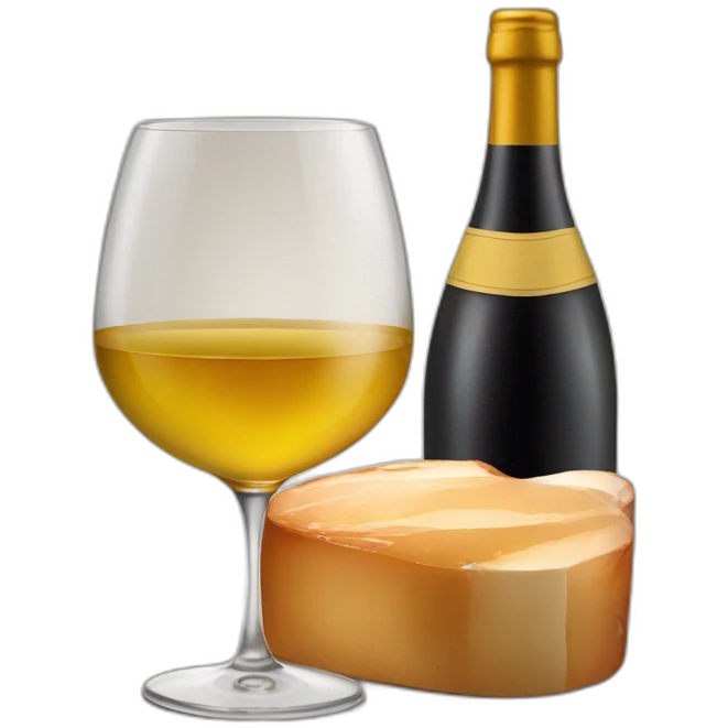 Verre de vin et foie gras emoji