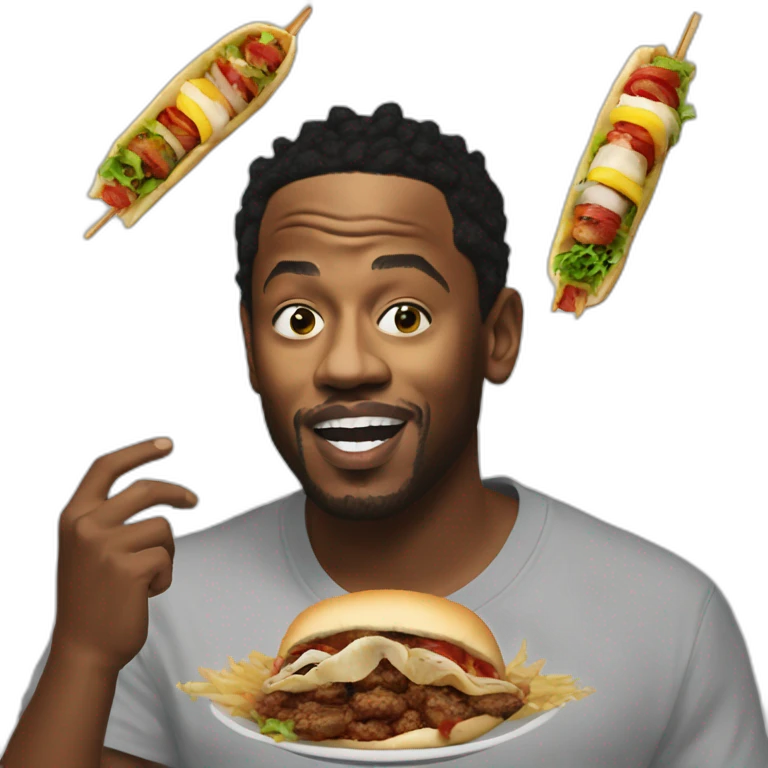 Kendrick Lamar eat kebab emoji