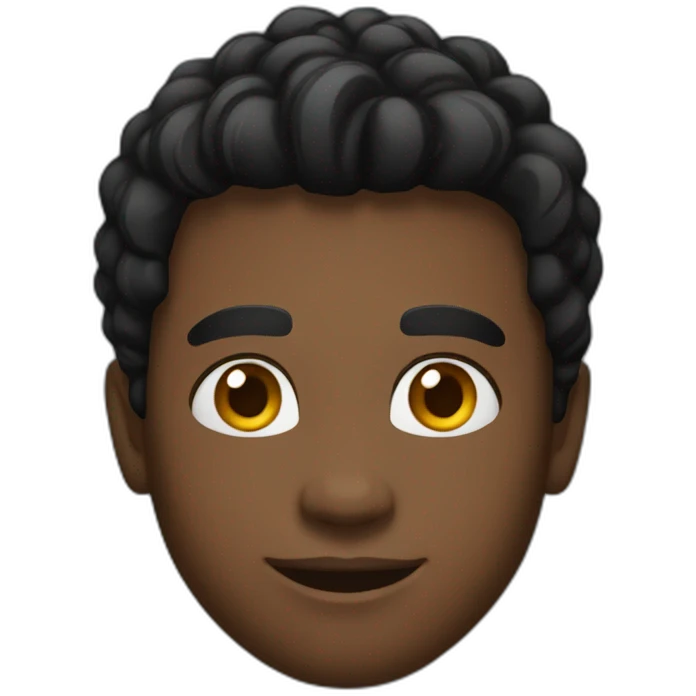 handsome young black man emoji
