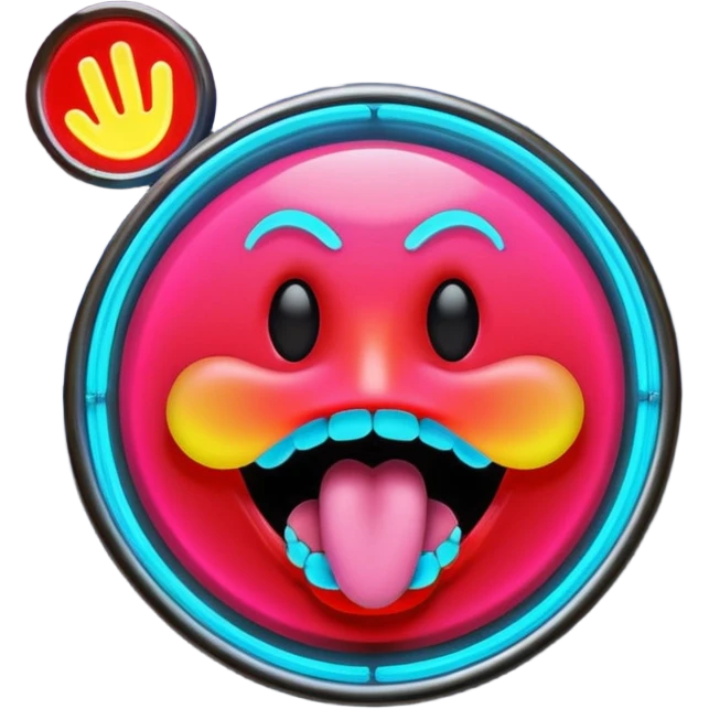 Neon sign saying GET THAT TOUNGE READY YA BASTARD emoji